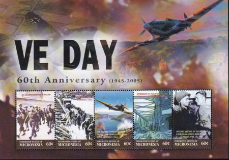 US 637 Trust Territories Micronesia NH VF VE Day M/S