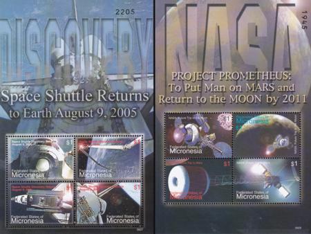 US 697-98 Trust Territories Micronesia NH VF Space Shuttle M/S Of 4