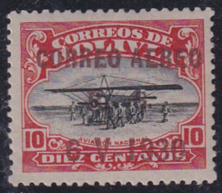 Bolivia 1930 C13 VF LH Brown overprint