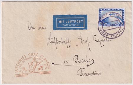 Germany 1932 3rd South America Flight , C36  with On Board Cancel