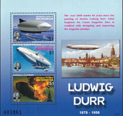 US 725 Trust Territories Micronesia NH VF Ludwig Durr/Zeppelins M/S