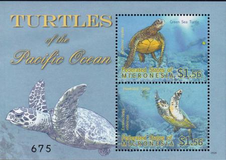 US 854 Trust Territories Micronesia NH VF Turtles S/S