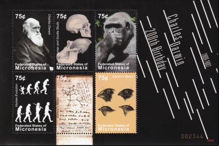 US 863 Trust Territories Micronesia NH VF Charles Darwin M/S