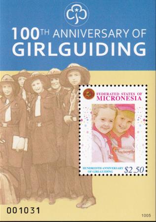 US 873 Trust Territories Micronesia NH VF Girl Guides Centennial S/S