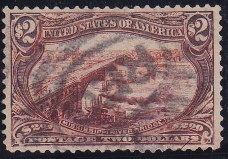 US 293 Early Commemoratives Used XF Beautiful Centering, PSE Cert Mention, Thin Spot + Faint Creases