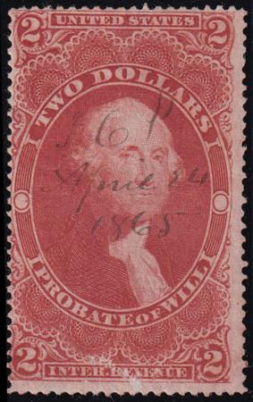 US R83c Revenue Used AVE-F Light Pen March 14, 1865
