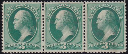 US 184 Bank Notes Mint VF-XF Well Centered Strip Of 3 No Gum