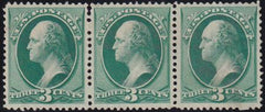 US 184 Bank Notes Mint VF-XF Well Centered Strip Of 3 No Gum