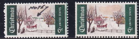 US 1384c Classics To Modern LH VF Light Green Omitted SE Left