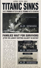 US 969 Trust Territories Micronesia NH VF Titanic Sheet Of 3