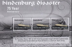 US 971 Trust Territories Micronesia NH VF Hidenburg Disaster Sheet Of 3