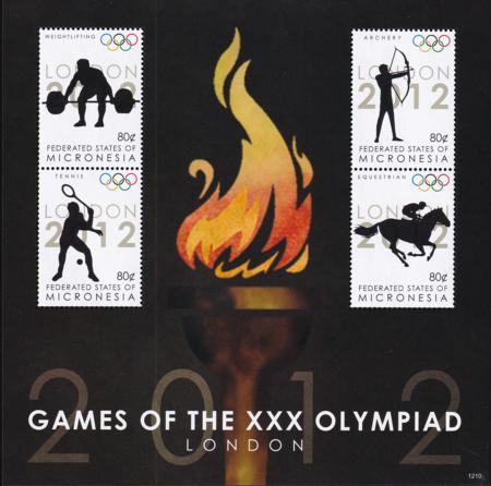 US 979 Trust Territories Micronesia NH VF London Summer Olympics