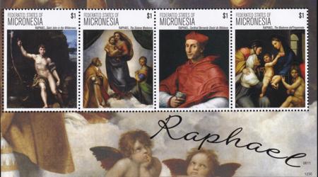 US 1000 Trust Territories Micronesia NH VF Raphael Sheet