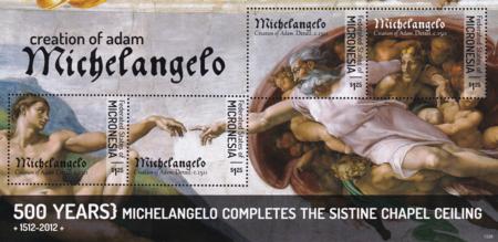 US 1003 Trust Territories Micronesia NH VF Michelangelo Sheet