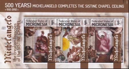 US 1004 Trust Territories Micronesia NH VF Michelangelo S/S