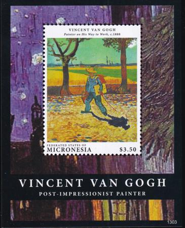 US 1009 Trust Territories Micronesia NH VF Vincent Van Gogh S/S