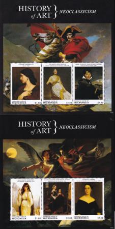 US 1016-17 Trust Territories Micronesia NH VF History Of Art Sheets