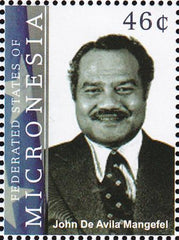 US 1038 Trust Territories Micronesia NH VF John De Avila Governor Single