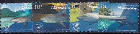 US 1135-38 Trust Territories Micronesia NH VF Sharks Set Of 4