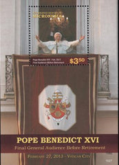 US 1180 Trust Territories Micronesia NH VF Pope Benedict XVI S/S