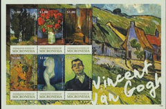 US 1183 Trust Territories Micronesia NH VF Van Gogh Paintings Sheet