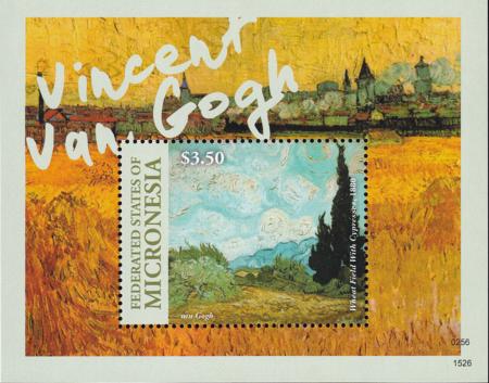US 1184 Trust Territories Micronesia NH VF Van Gogh Paintings S/S