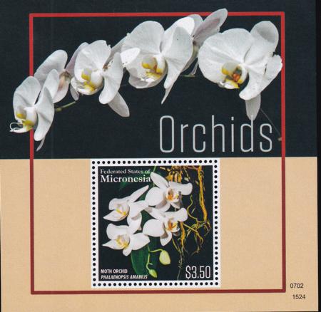 US 1186 Trust Territories Micronesia NH VF Orchid S/S