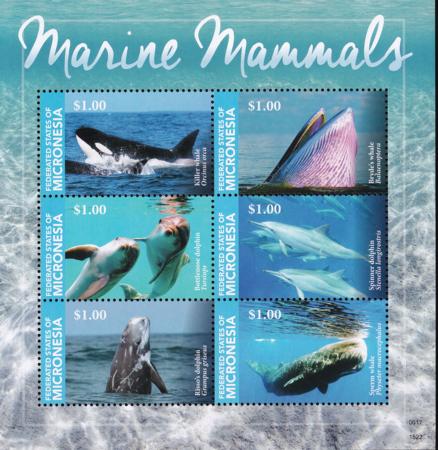 US 1189 Trust Territories Micronesia NH VF Marine Mammals Sheet