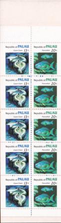 US 13b Trust Territories Palau NH VF 1983-84 Definitive Set 13/20-cent Bklt Pane