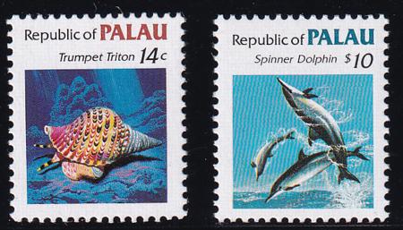 US 75/85 Trust Territories Palau NH VF 1985 Definitive Set 14¢/$10.00