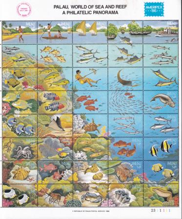 US 103 Trust Territories Palau NH VF Sea & Reef S/S