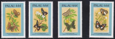 US 121B-E Trust Territories Palau NH VF Butterflies