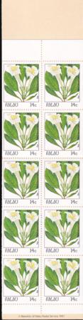 US 130a Trust Territories Palau NH VF 1987 Definitive Set 14¢ Bklt. Pane