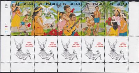 US 249-53 Trust Territories Palau NH VF Christmas Tabs