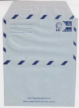 US UC35a Postal Stationary var  - missing blue.