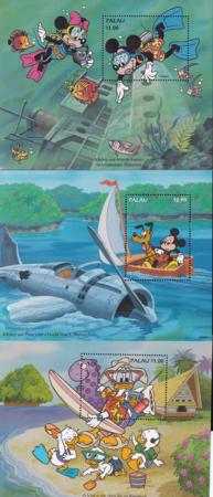 US 341-43 Trust Territories Palau NH VF Disney Tourism S/S