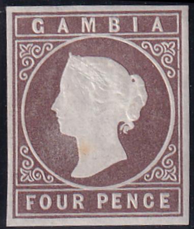 Gambia 1 Mint H VF OG Sound!