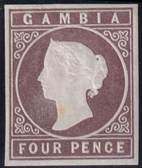 Gambia 1 Mint H VF OG Sound!