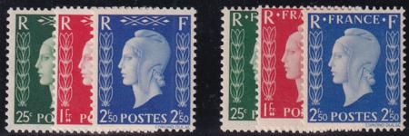 France 503 Unissued Set Mint NH 1945 Free France Unissued Set. Pencil Signed With Soroni Cert.