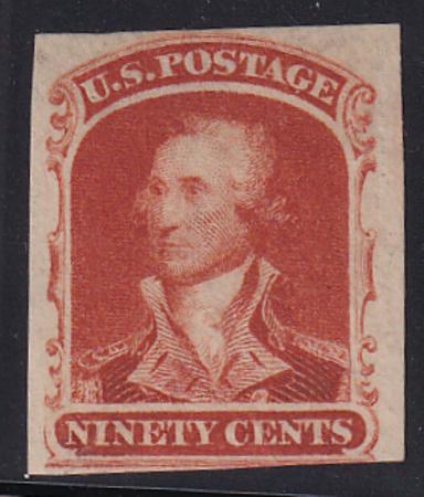 US 39TC5c Mint LH F Proof Orange Red Trial Color Proof Touching LR - Rare!