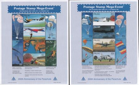 US 422-23 Trust Territories Palau NH VF Parachutes M/S