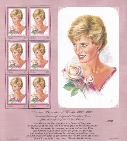 US 440 Trust Territories Palau NH VF Princess Diana M/S