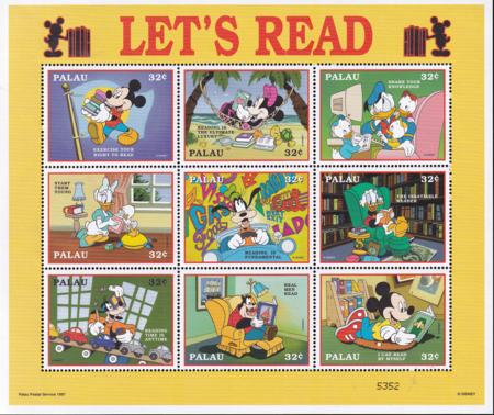US 447 Trust Territories Palau NH VF Disney "Let's Read" M/S
