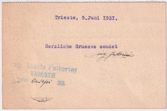 Liechtenstein 1931 Vaduz -Lausanne Flight Card with C2, C4 & C7