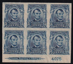 US 315 Bureau & Regular Issues Mint LH/NH XF Plate # Block Of 6 - Large Margins