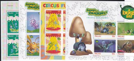 US 467-70 Trust Territories Palau NH VF Disney's "Bug's Life" M/S