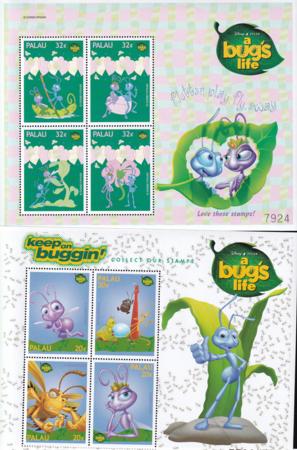 US 467-70 Trust Territories Palau NH VF Disney's "Bug's Life" M/S
