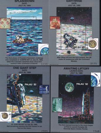 US 518-21 Trust Territories Palau NH VF Apollo 11 S/S