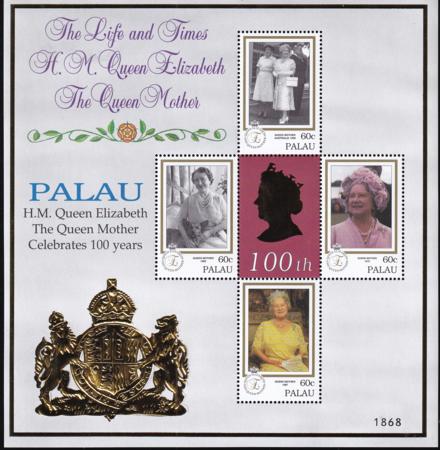 US 522 Trust Territories Palau NH VF Queen Mother M/S