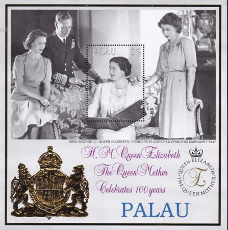 US 523 Trust Territories Palau NH VF Queen Mother S/S